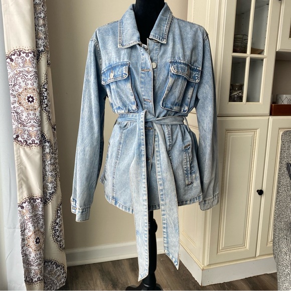 cisono Jackets & Blazers - Cisono Oversized Denim Shacket